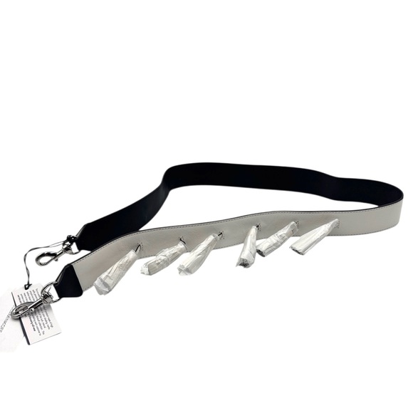 Rebecca Minkoff Sofia Optic White Leather Tassel Guitar Bag Purse Strap - Picture 7 of 16